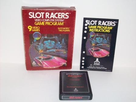 Slot Racers (text label) (CIB) - Atari 2600 Game